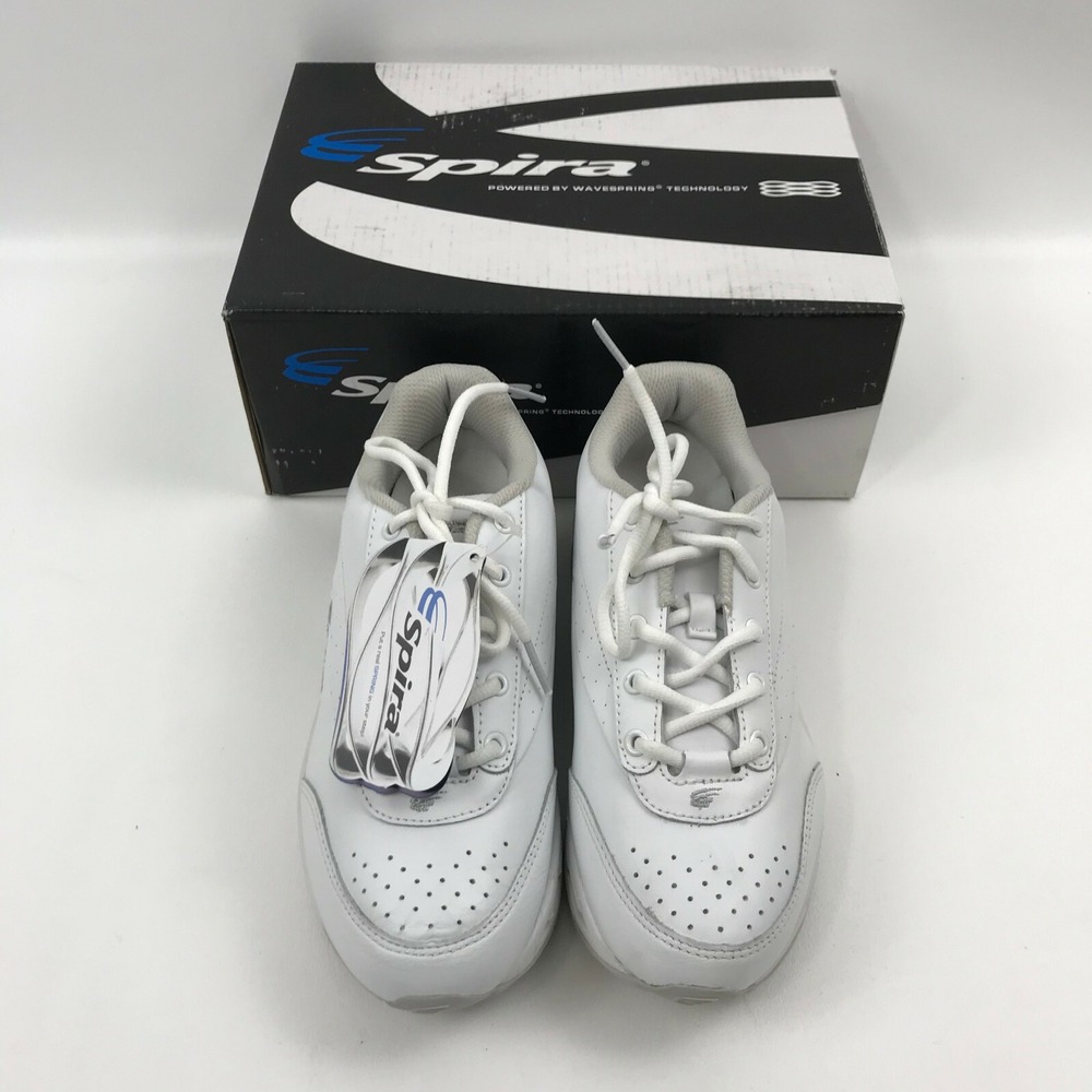 Spira Women's Classic Walker Walking Shoes‎ White Leather Size 7 B Med